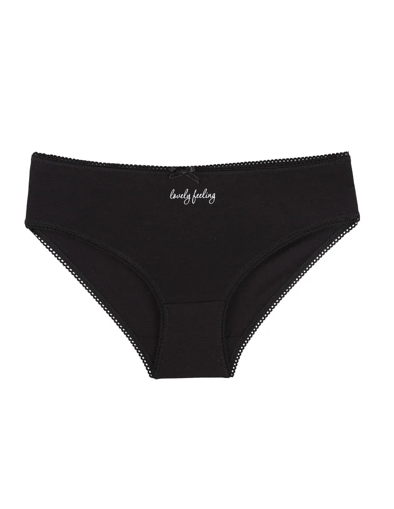 Majtki figi - Figi damskie bikini bawełniane w drobne wzory 4-pak WIELOKOLOROWY - produkt moraj.pl 3