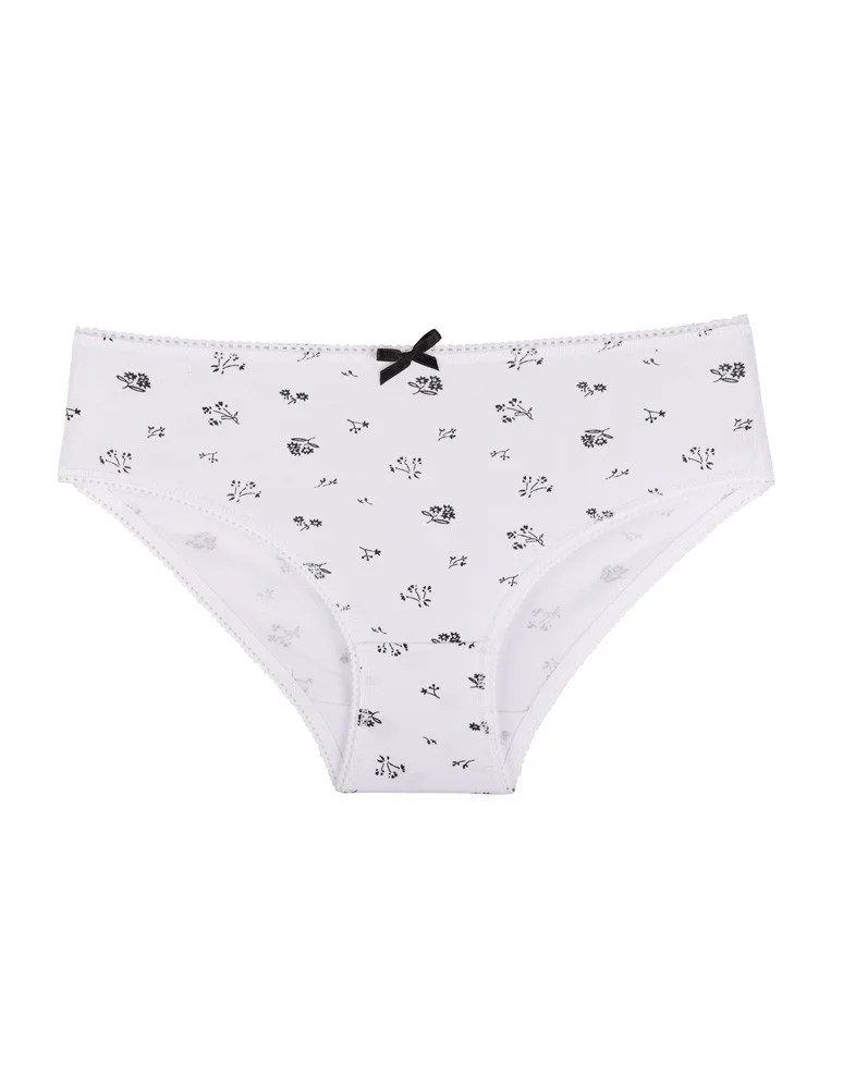 Majtki figi - Figi damskie bikini bawełniane w drobne wzory 4-pak WIELOKOLOROWY - produkt moraj.pl 5