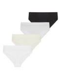 Majtki figi damskie bawełniane nieuciskająca gumka 4-pak