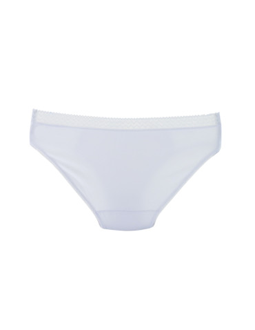 Figi - Figi bawełniane mini bikini damskie koronka BIAŁY - produkt 1