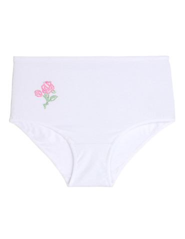 Figi - Bawełniane figi z wysokim stanem plus size 6-pak BIAŁY - produkt 3