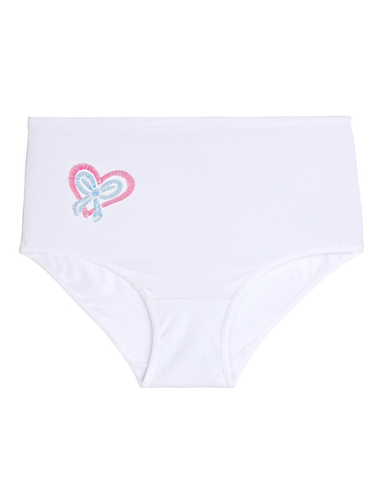 Figi - Bawełniane figi z wysokim stanem plus size 6-pak BIAŁY - produkt moraj.pl 4