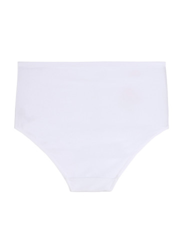 Figi - Bawełniane figi z wysokim stanem plus size 6-pak BIAŁY - produkt 6