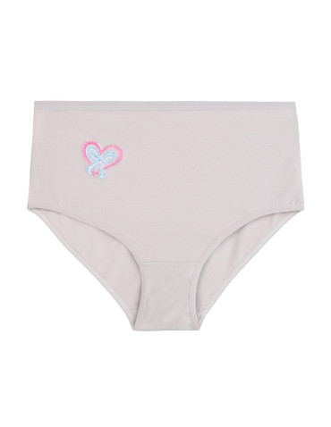 Figi - Bawełniane figi z wysokim stanem plus size 6-pak BEŻOWY - produkt 20