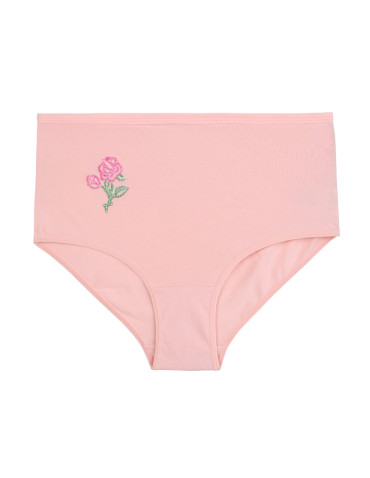 Figi - Bawełniane figi z wysokim stanem plus size 6-pak BEŻOWY - produkt 21