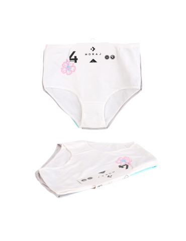 Figi - Bawełniane figi z wysokim stanem plus size 6-pak BEŻOWY - produkt 23