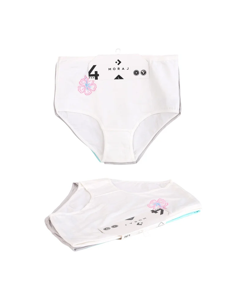 Majtki figi - Bawełniane figi z wysokim stanem plus size 6-pak WIELOKOLOROWY  - produkt moraj.pl 6
