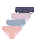 Majtki figi damskie bawełniane w paski 4-pak