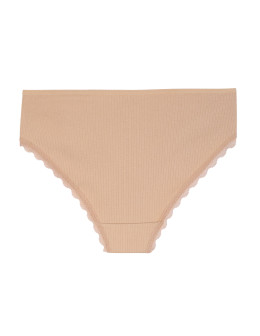 Majtki figi damskie bawełniane w prążek z koronką 6-pak - produkt 2