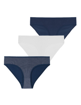 Majtki figi damskie bawełniane bikini klasyczne 3-pak