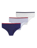 Majtki szorty damskie bawełniane z marynarskim wzorem 3-pak