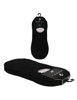 Skarpetki stopki niskie czarne bawełniane 3-pak  - produkt 2