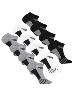 Skarpetki stopki męskie bawełniane klasyczne w paski 12-pak