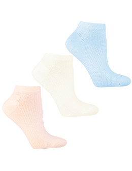 Skarpetki stopki damskie pastelowe 3-pak