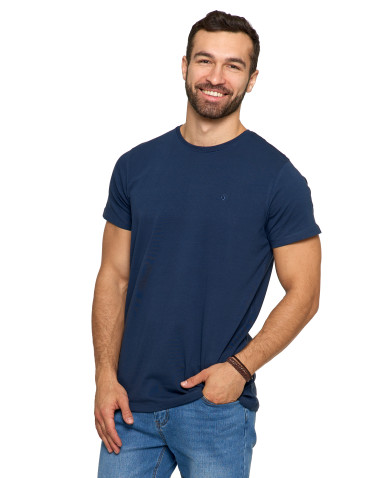 Koszulki, topy, koszule - T-shirt męski z bawełny czesanej z okrągłym dekoltem 3-pak WIELOKOLOROWY - produkt 3
