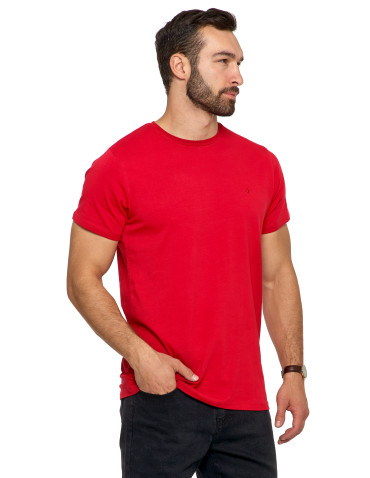 Koszulki, topy, koszule - T-shirt męski z bawełny czesanej z okrągłym dekoltem 3-pak WIELOKOLOROWY - produkt 9