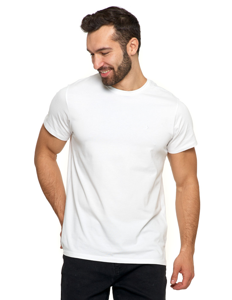 Koszulki, topy, koszule - T-shirt męski z bawełny czesanej z okrągłym dekoltem 3-pak WIELOKOLOROWY - produkt moraj.pl 12
