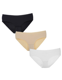 Majtki figi damskie bikini laserowo cięte 3-pak