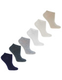 Skarpetki stopki damskie bawełniane klasyczne kolory 6-pak