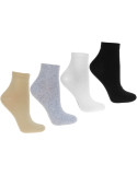 Skarpetki damskie krótkie 3/4 bawełniane klasyczne 4-pak