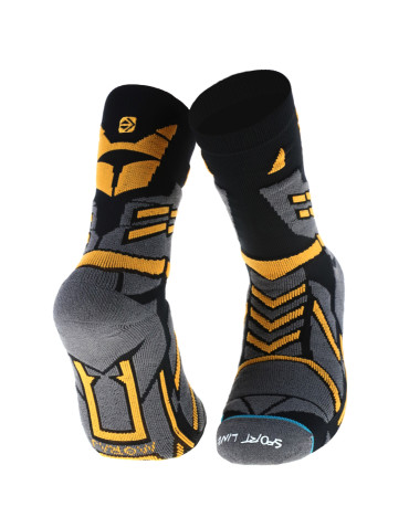 Długie - Skarpetki sportowe bezszwowe unisex sport line CZARNY - produkt 1