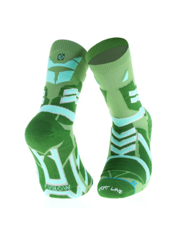 Skarpetki długie - Skarpetki sportowe bezszwowe unisex sport line ZIELONY - produkt 1