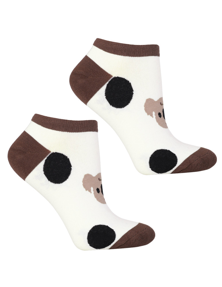 Stopki - Damskie skarpetki stopki z motywem misia koala 3-pak WIELOKOLOROWY - produkt moraj.pl 4