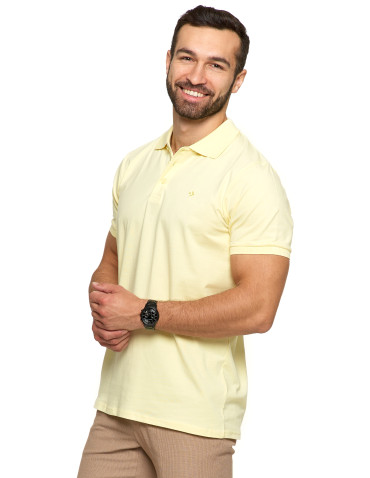 Polo - Polo koszulka męska z bawełny czesanej Premium Line ŻÓŁTY - produkt 5