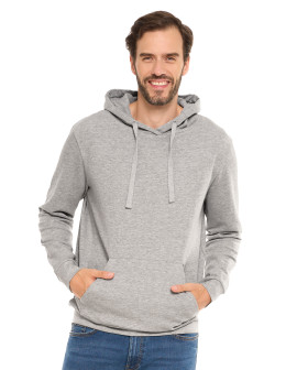 Męska bluza wkładana z kapturem szara