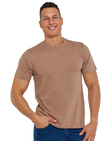 Koszulki, topy, koszule - Koszulka męska bawełniana T-shirt CIEMNY SZARY - produkt 47
