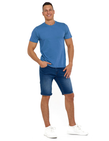 Koszulki, topy, koszule - Koszulka męska bawełniana T-shirt JASNY NIEBIESKI - produkt 4