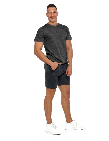 Koszulki, topy, koszule - Koszulka męska bawełniana T-shirt CIEMNY SZARY - produkt 79