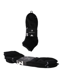 Męskie skarpetki czarne za kostkę ze ściągaczami 3-pak  - produkt 2