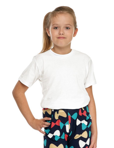 T-shirt dziewczęcy bawełniany biały