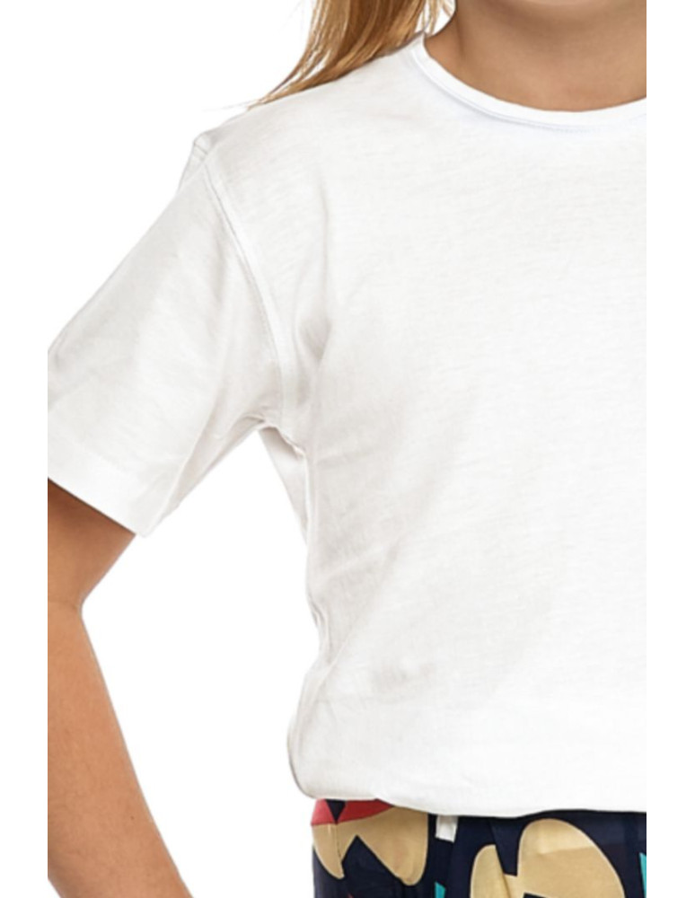 Dziewczynka - T-shirt dziewczęcy bawełniany biały BIAŁY  - produkt moraj.pl 2