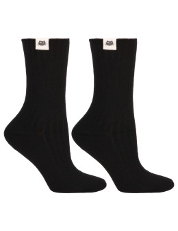 Skarpetki długie damskie bawełniane prążkowane 3-pak  - produkt 2