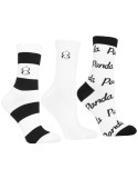 Damskie skarpetki długie w motyw pandy 3-pak