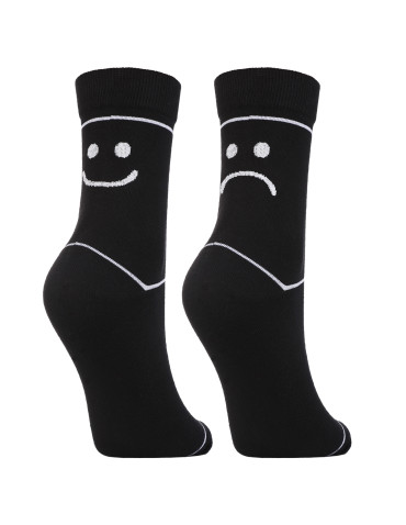 Damskie skarpety długie zabawne czarne i białe 12-pak - produkt 2