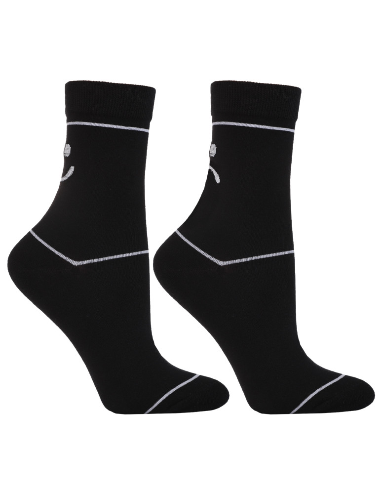 Skarpetki długie - Damskie skarpety długie zabawne czarne i białe 12-pak WIELOKOLOROWY - produkt moraj.pl 4