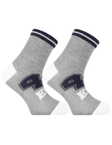 Za kostkę - Skarpetki chłopięce z motywem liter i pasków 3-pak WIELOKOLOROWY - produkt 4