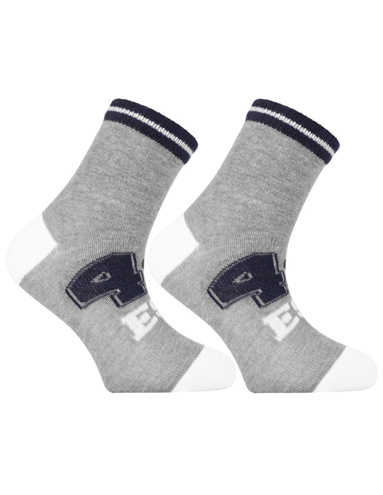 Za kostkę - Skarpetki chłopięce z motywem liter i pasków 3-pak WIELOKOLOROWY - produkt moraj.pl 4