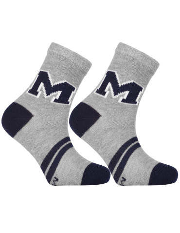 Za kostkę - Skarpetki chłopięce z motywem liter i pasków 3-pak WIELOKOLOROWY - produkt 5