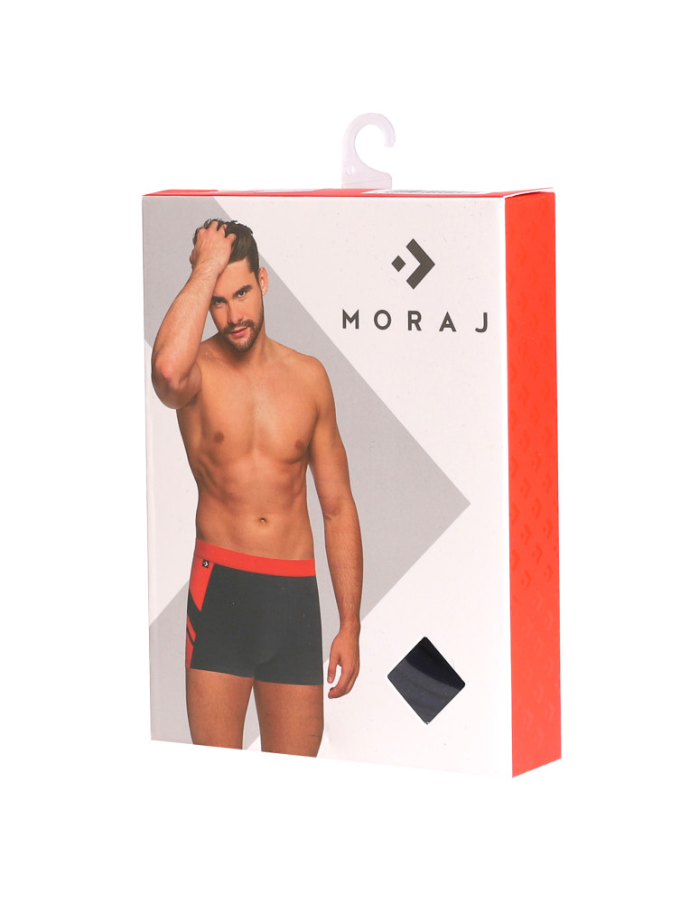 Bokserki dopasowane - Klasyczne męskie bokserki bawełniane elastyczne CZARNY - produkt moraj.pl 2