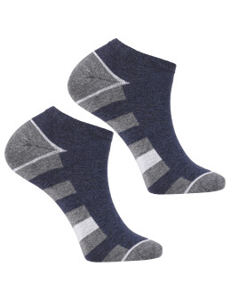 Męskie skarpetki stopki ze szerokimi paskami 3-pak  - produkt 2