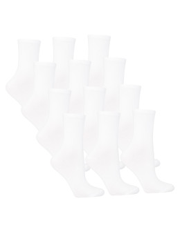 Damskie skarpety białe długie bawełniane Basic 12-pak