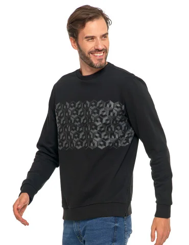 Męska bluza bawełniana z nadrukiem bez kaptura - produkt 2