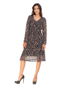 Sukienka damska midi w zwierzęcy wzór