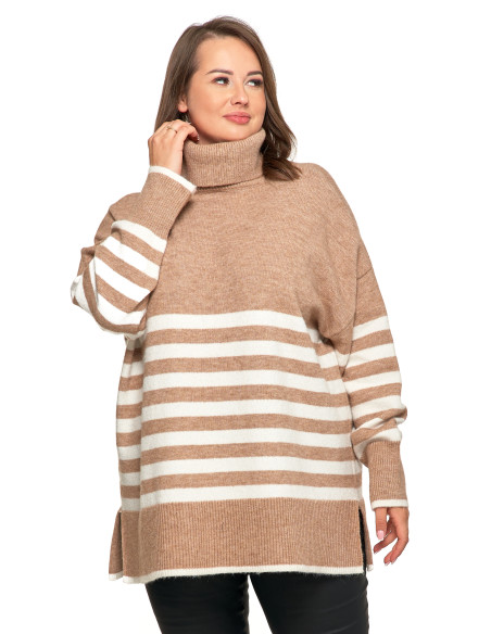 Sweter damski w paski z...