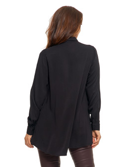 Damska koszula oversize z kieszonką ozdobioną kryształkami  - produkt 2