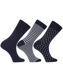 Skarpety męskie długie w stylowych wzorach 3-pak